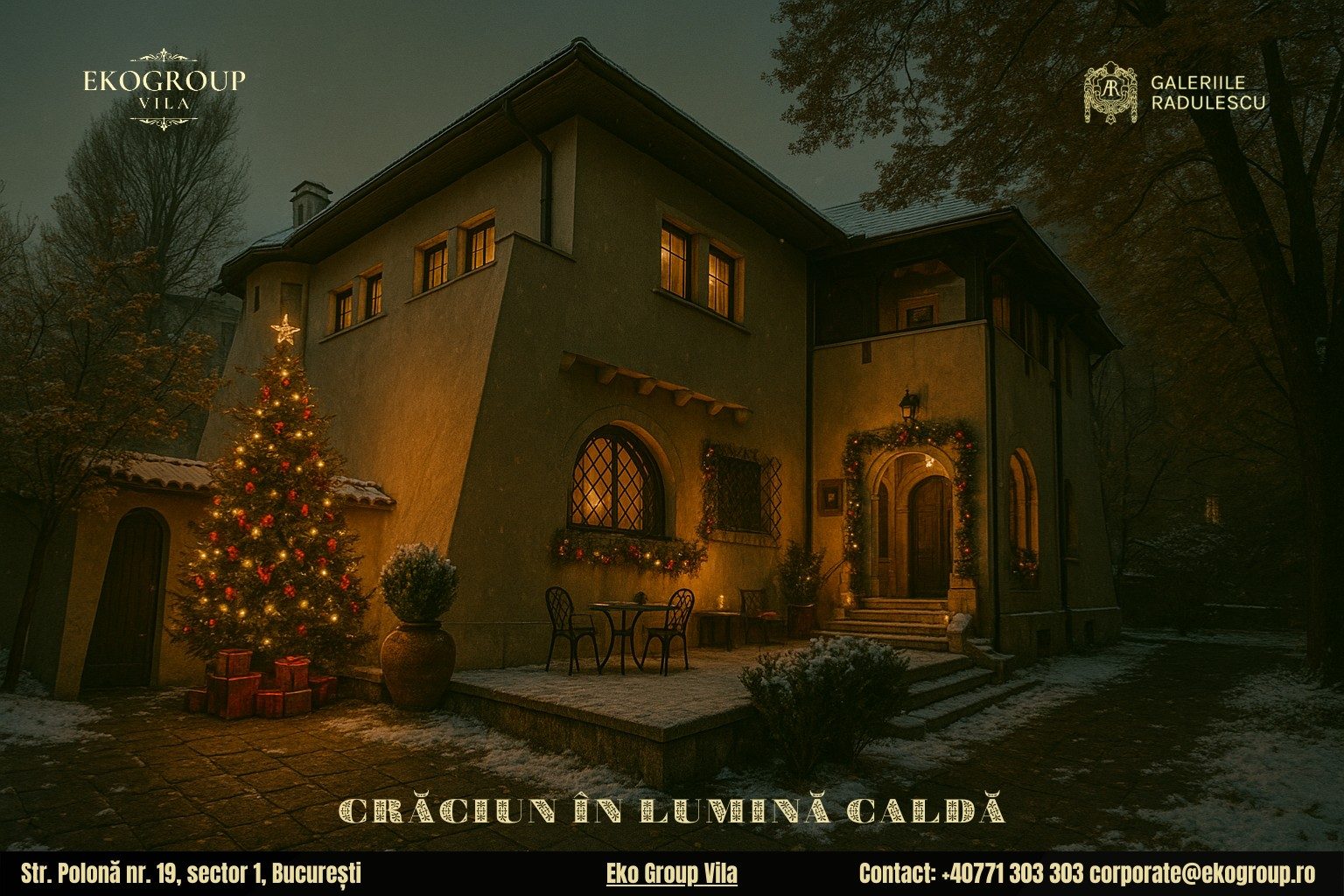 Poveste de Crăciun în magia anilor ’30 la fostul conac Tătărăscu, azi Eko Group Vila 2 Poveste de Crăciun în magia anilor ’30 la fostul conac Tătărăscu, azi Eko Group Vila